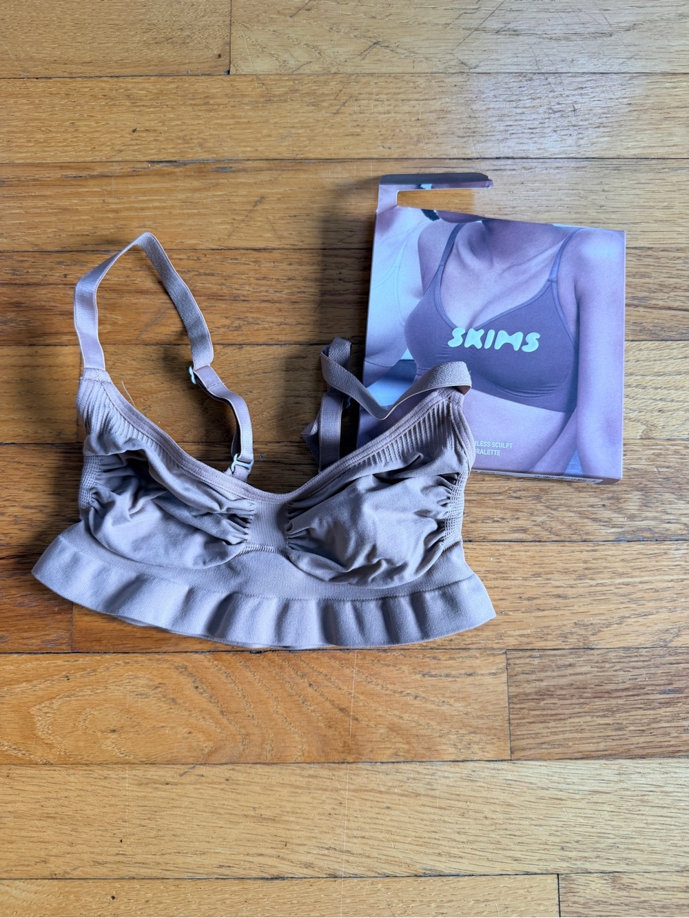 SKIMS Taupe Stretch Bralette